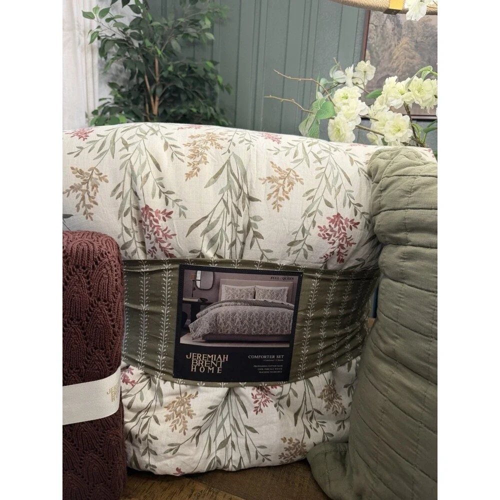 BUNDLE DEAL Luxury Jeremiah Brent Queen Floral Bedding Bundle RARE